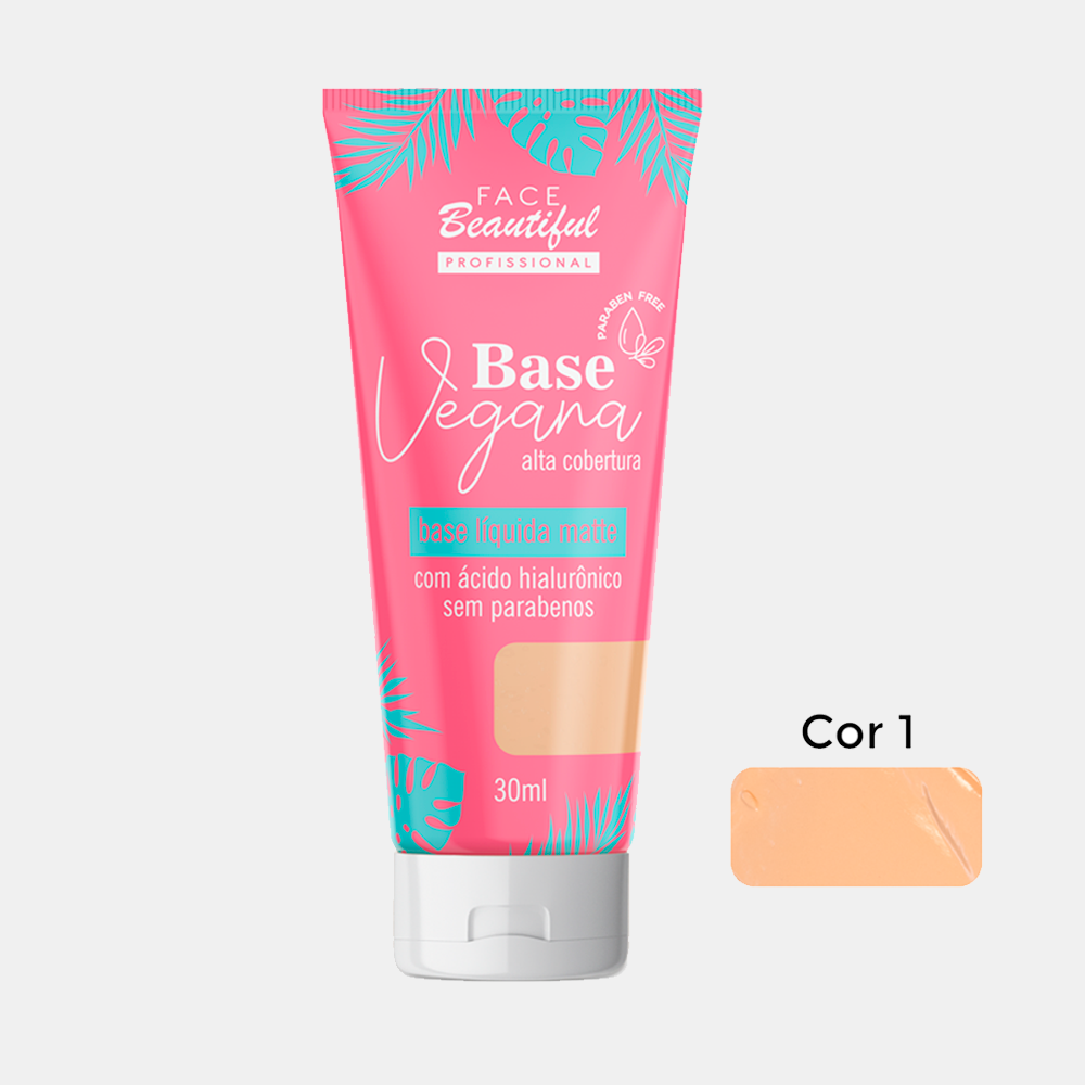 Base Líquida Matte Vegana Face Beautiful 30ml