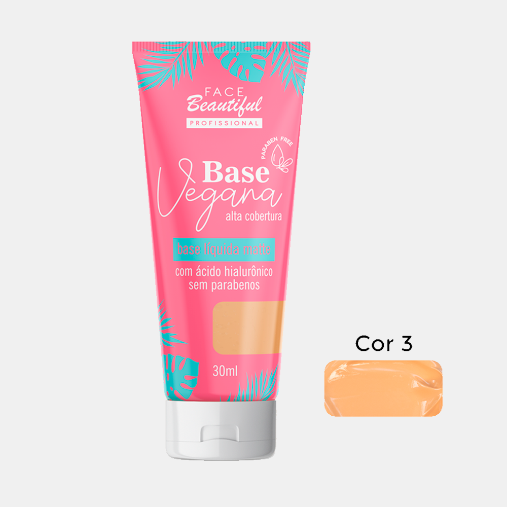 Base Líquida Matte Vegana Face Beautiful 30ml