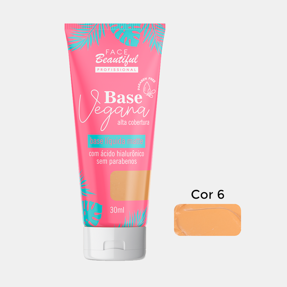 Base Líquida Matte Vegana Face Beautiful 30ml