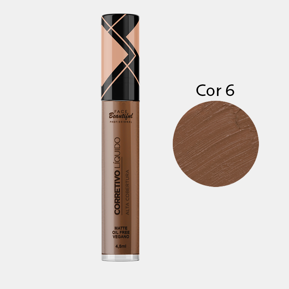 Corretivo Líquido Alta Cobertura Face Beautiful 4,5ml