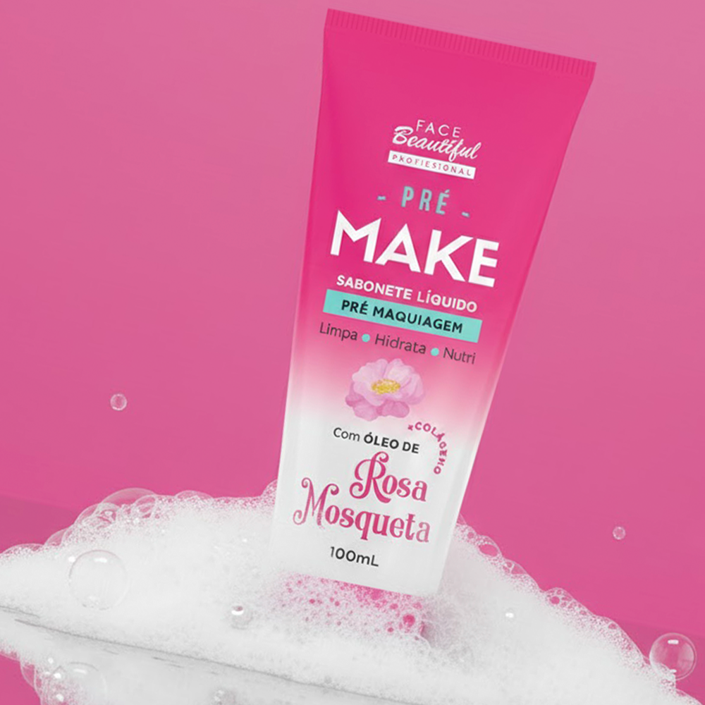 Sabonete Líquido Pré e Pós Make Face Beautiful Bisnaga 100ml
