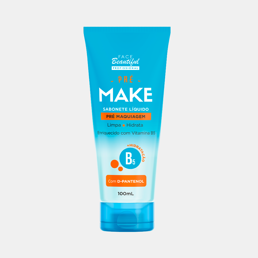 Sabonete Líquido Pré e Pós Make Face Beautiful Bisnaga 100ml