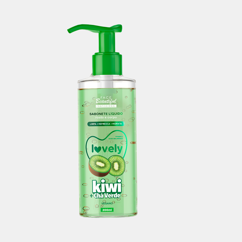Sabonete Líquido Lovely 200ml – sabonete líquido facial pré e pós make, Melancia + Niacinamida