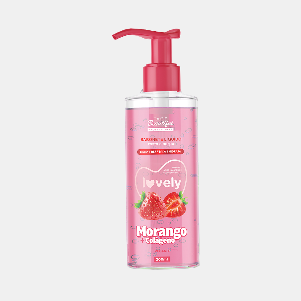 Sabonete Líquido Lovely 200ml – sabonete líquido facial pré e pós make
