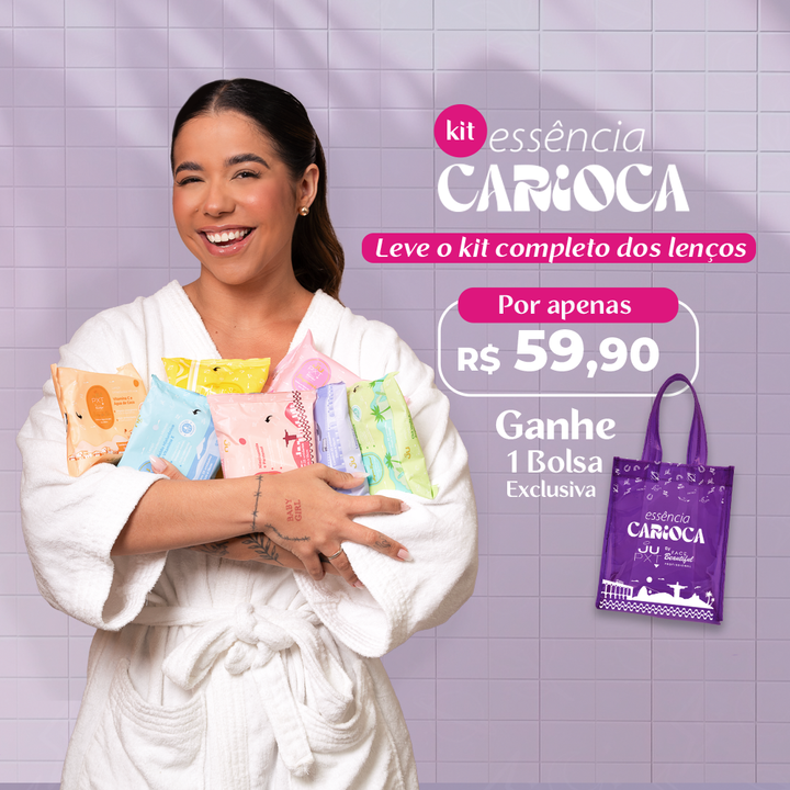 Kit 7 Lenços JUPXT + Bolsa Grátis