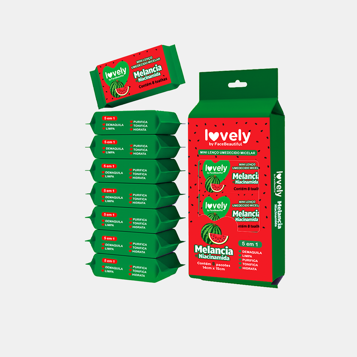Mini Lenço Umedecido Lovely + Faixa de Cabelo