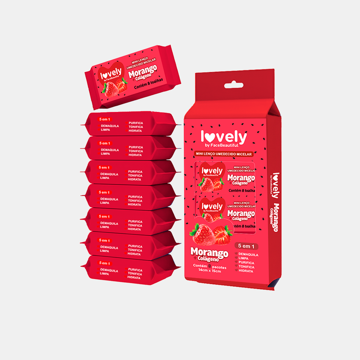 Mini Lenço Umedecido Lovely + Faixa de Cabelo
