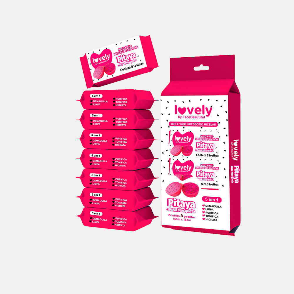 Mini Lenço Umedecido Lovely + Faixa de Cabelo