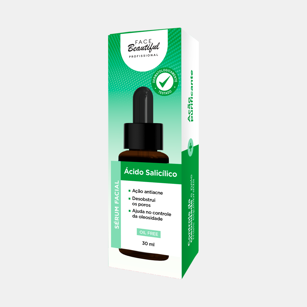 Sérum Facial Face Beautiful Professional 30ml – Ácido Salicílico, embalagem