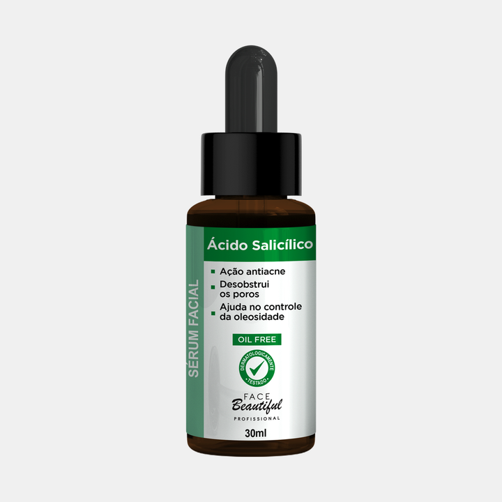 Sérum Facial Face Beautiful Professional 30ml – Ácido Salicílico, frasco 30ml