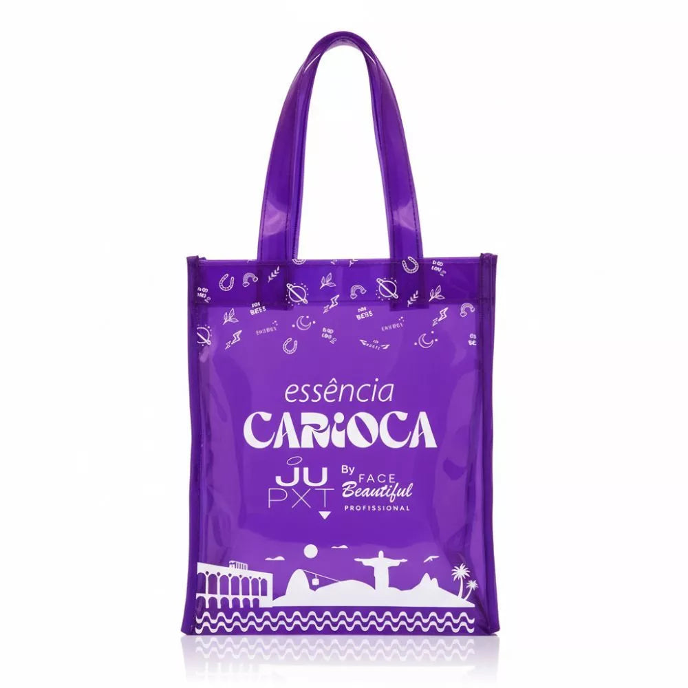 Bolsa Transparente Roxa Essência Carioca JUPXT by Face Beautiful