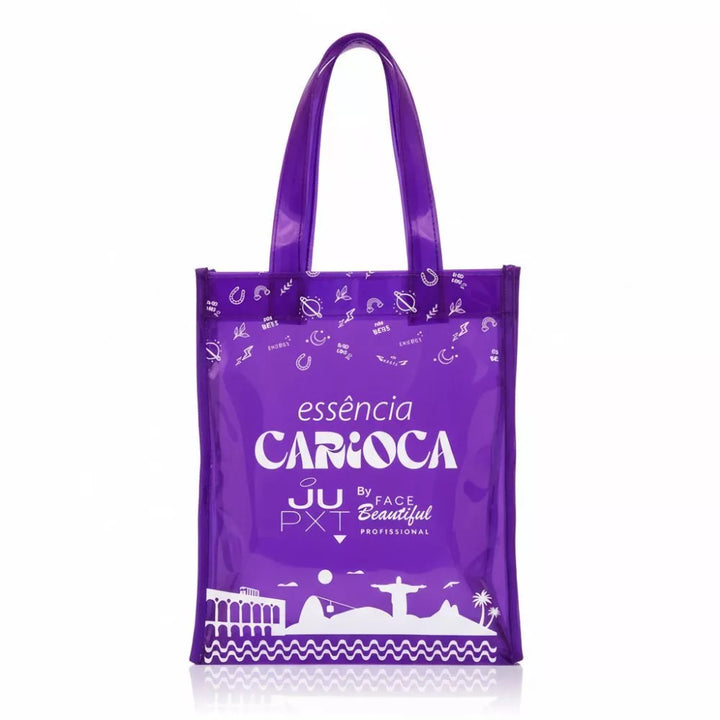 Bolsa Transparente Roxa Essência Carioca JUPXT by Face Beautiful